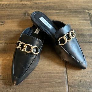 Black Steve Madden Slip Ons